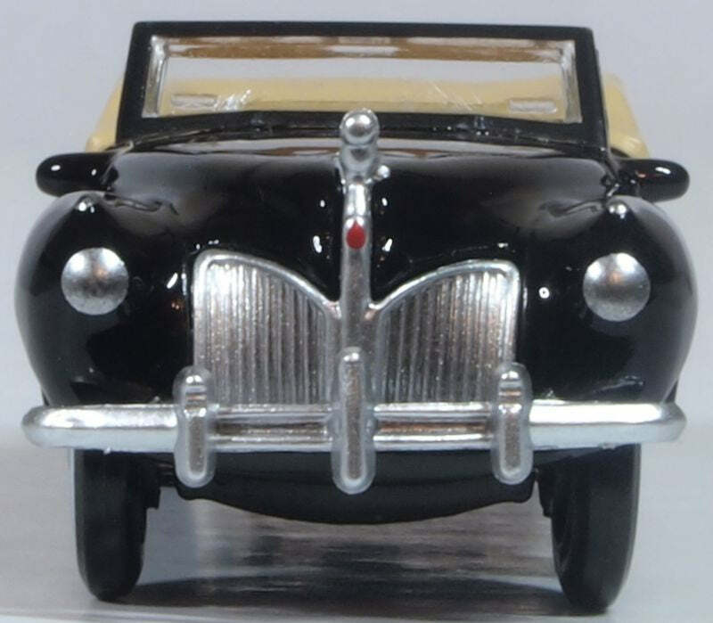 Oxford 87LC41006 HO規 Lincoln Continental 1941 Black and Tan 林肯敞篷車.黑