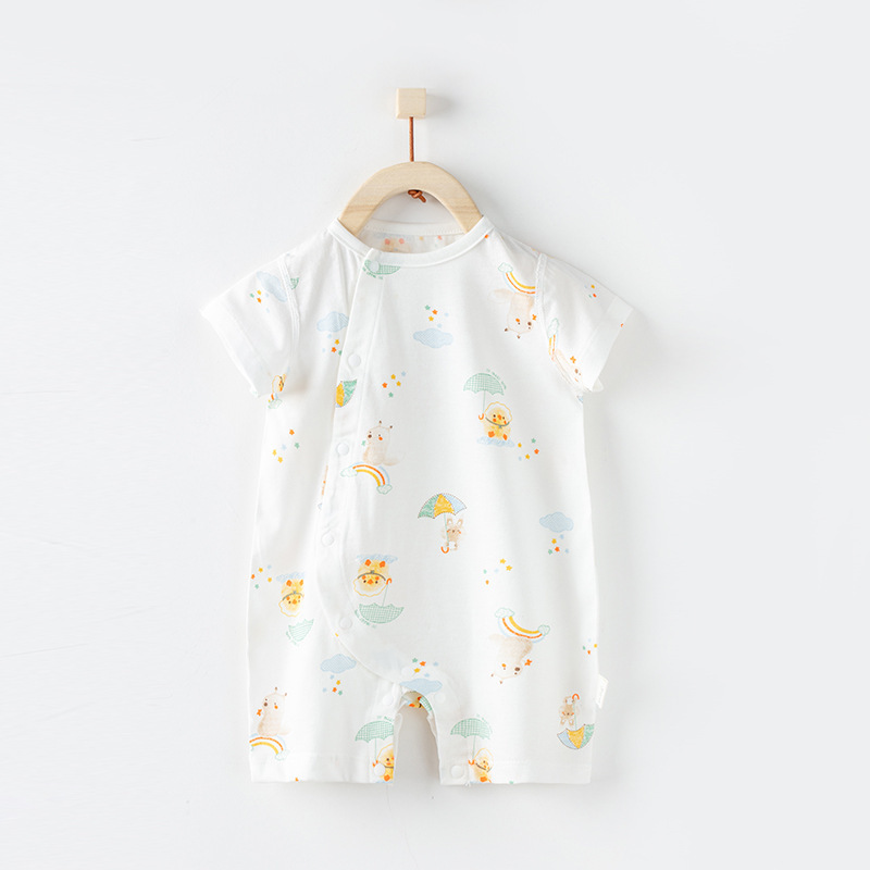 G45WE_SS23_C🌈🐤彩雲小雞側鈕短袖夾衣