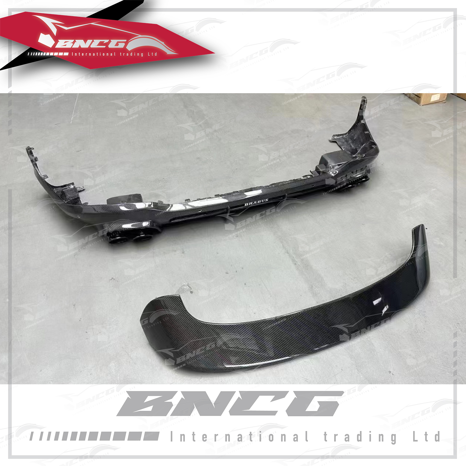 賓士Benz GLC Class X253 改裝 卡夢 碳纖維 外觀件 空力套件 Brabus款 後下巴 後導流 頂翼