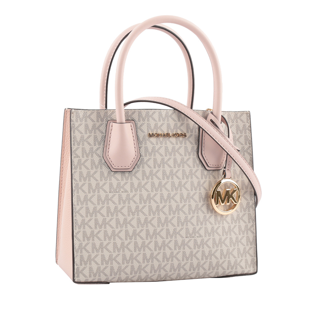 【Michael Kors】Mercer Logo 吊飾塗層帆布二用包