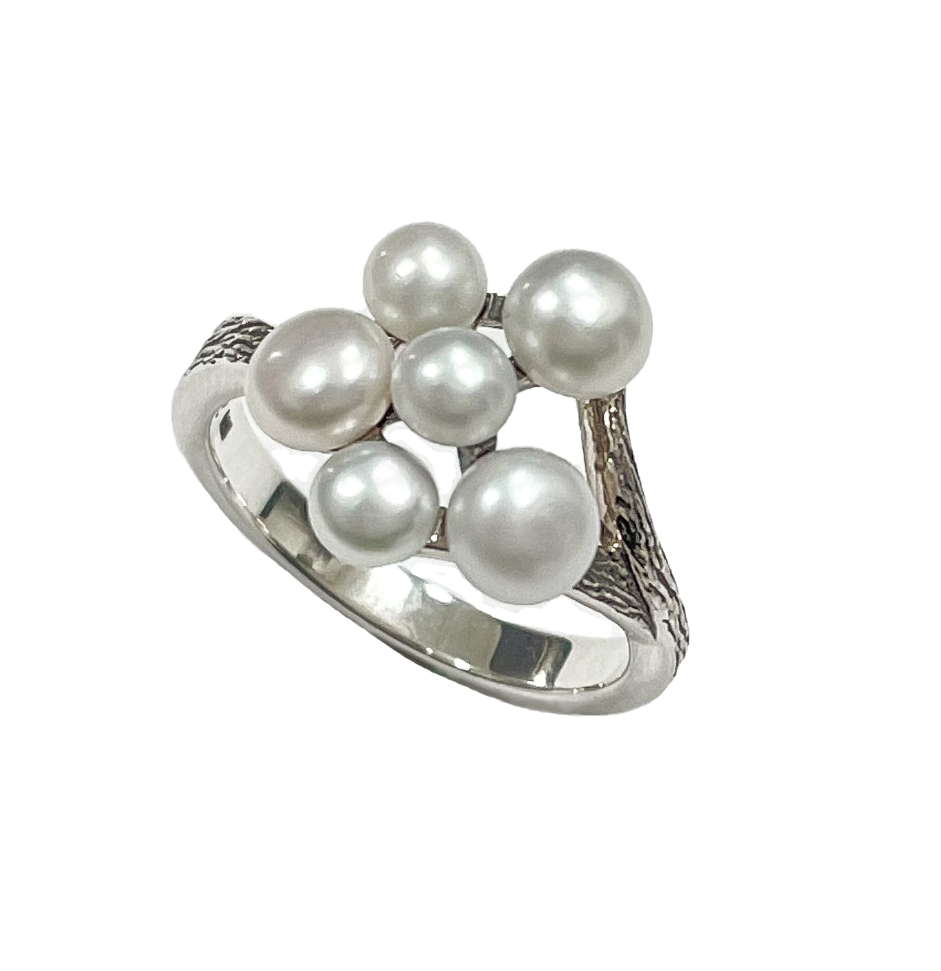 泡泡珍珠樹枝紋戒指