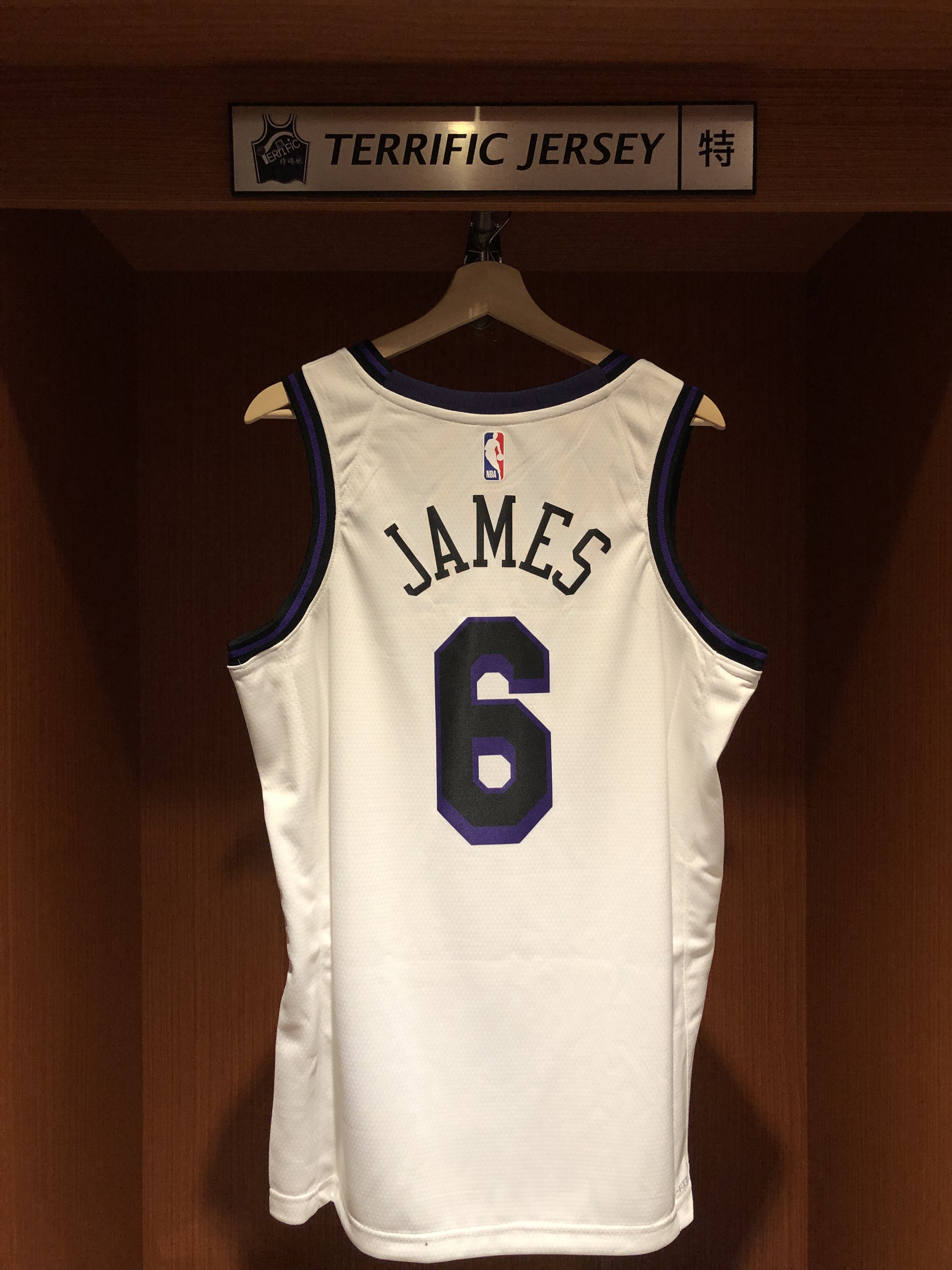 NBA球衣 Lebron James 洛杉磯湖人城市 #6 白底紫黑 City Nike Swingman 球迷版 熱轉印 全新