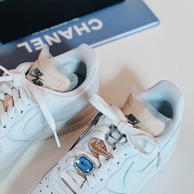 Nike air Force 1 LX 寶石 鑽石 白色 白鞋 AF1 女鞋 休閒鞋 CZ8101-100