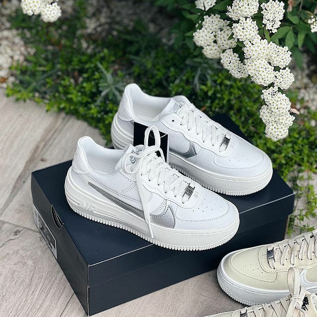 Nike Air Force 1 PLT.AF.ORM 白銀 白色 白鞋 厚底 增高 AF1 DJ9946-101