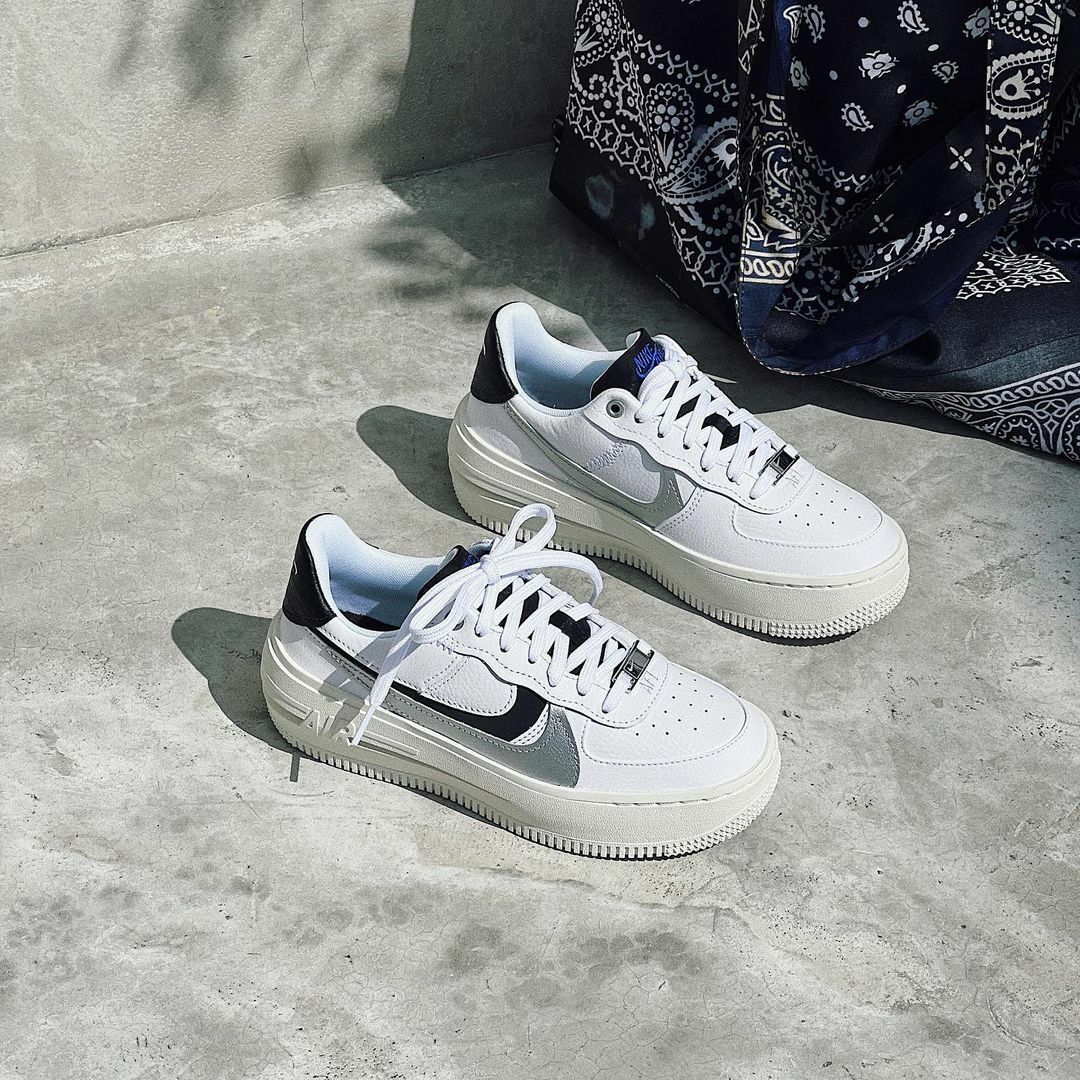 Nike Air Force 1 PLT.AF.ORM 白銀 白色 白鞋 厚底 增高 AF1 DX3199-100