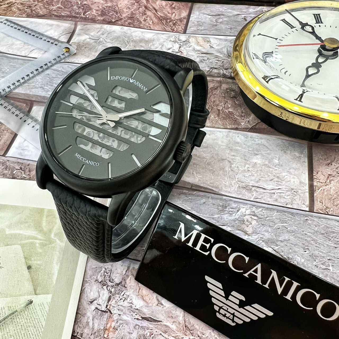 【EMPORIO ARMANI】老鷹鏤空機械錶 AR60032 43mm  現代鐘錶