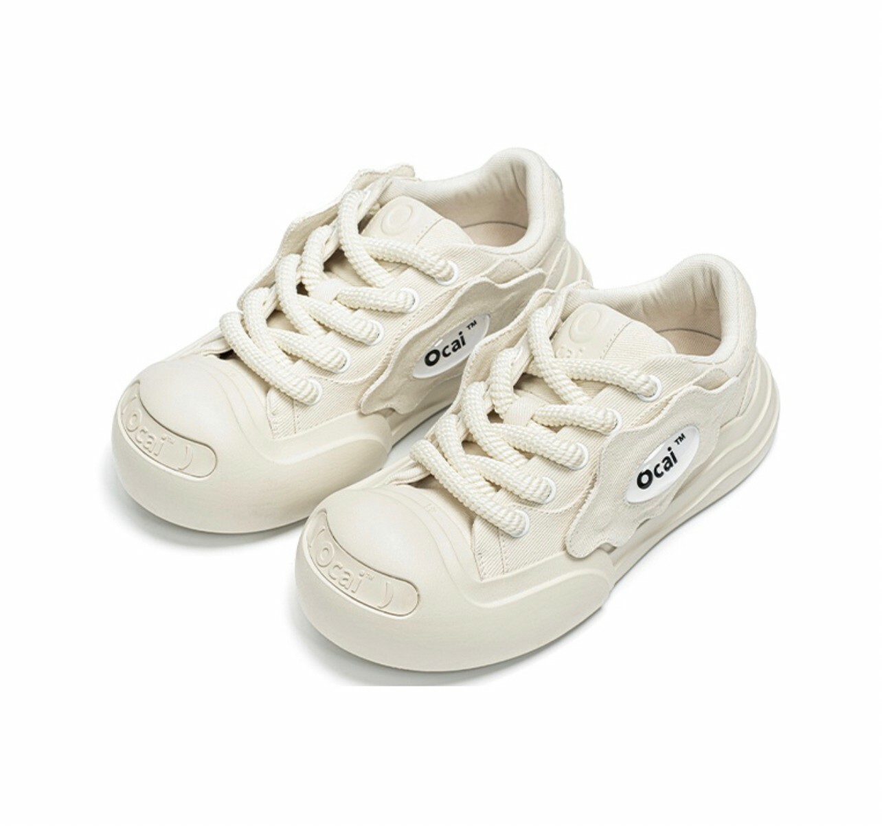 代購 Ocai 002 smile 開口笑設計 休閒帆布鞋 奶油白 男女同款 MAY-