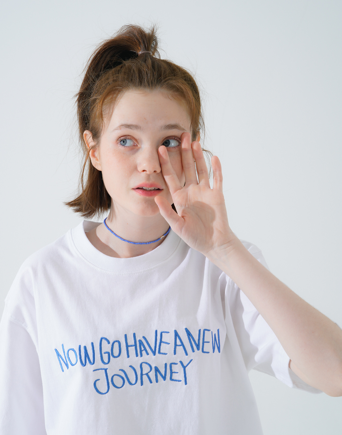 <預購> 韓國Wv project 電繡英字新旅程純棉短T