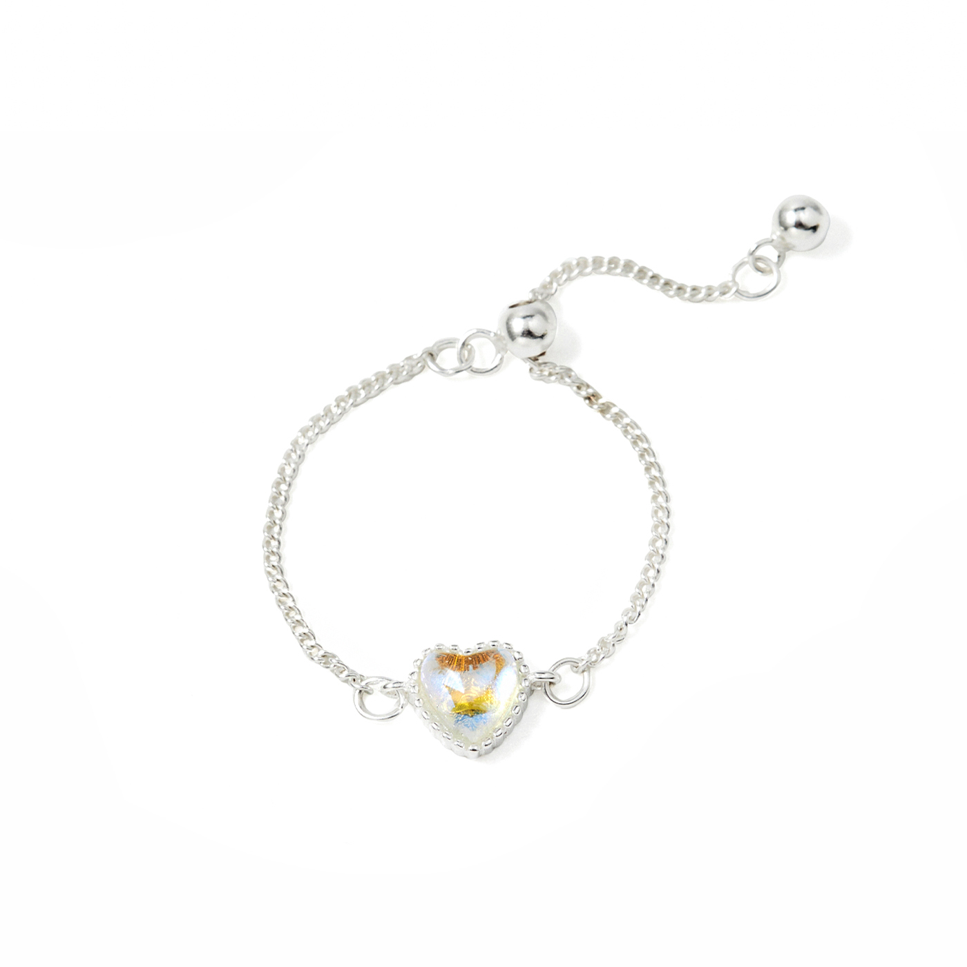 純銀,愛心,鍊戒