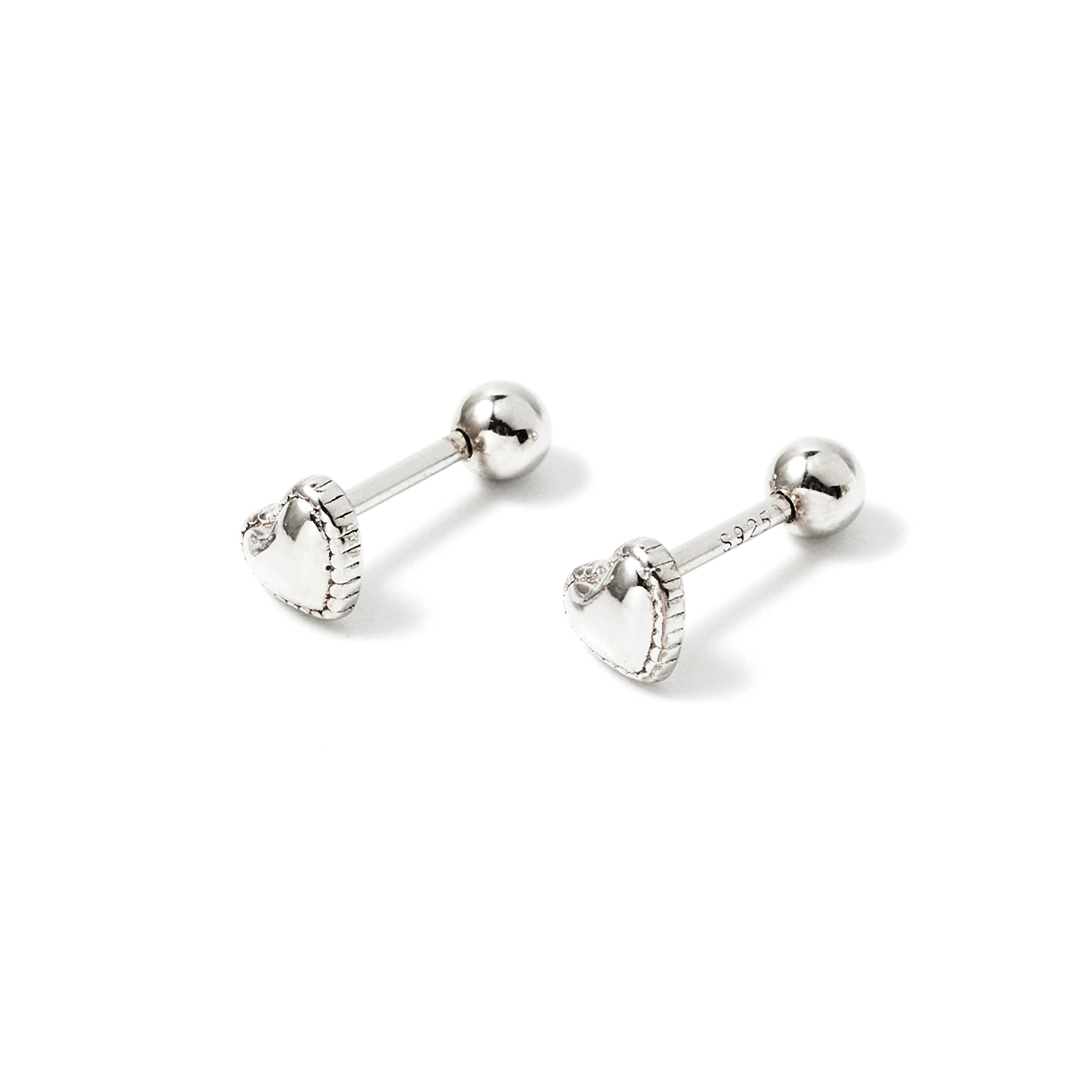 純銀,愛心,耳環