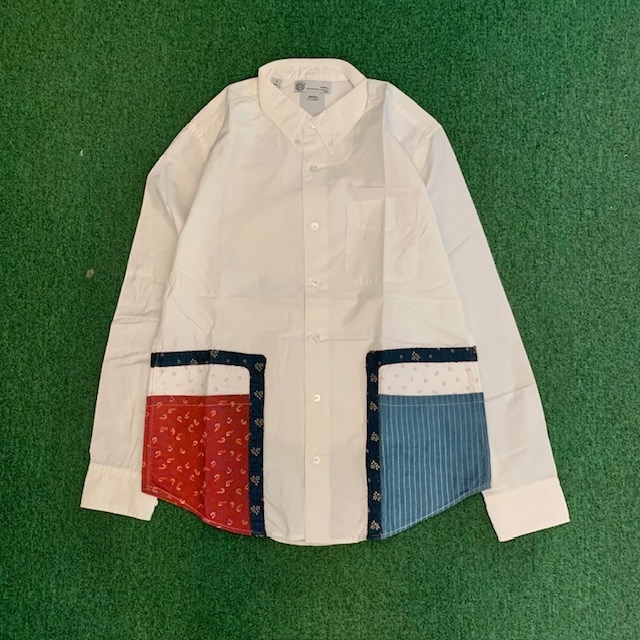 VISVIM PIZI PATCHWORK SHIRT L/S (GIZA BD) - WHITE SIZE 1 IN STOCK NOW (現貨發售中)