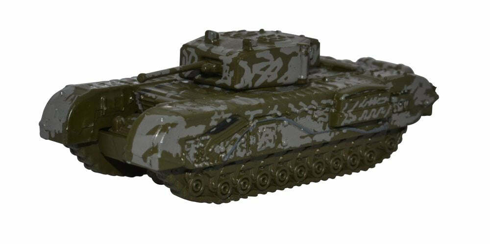 Oxford NCHT003 1:148 Churchill Tank 142 RAC Tunisia 1943 邱吉爾坦克.綠灰