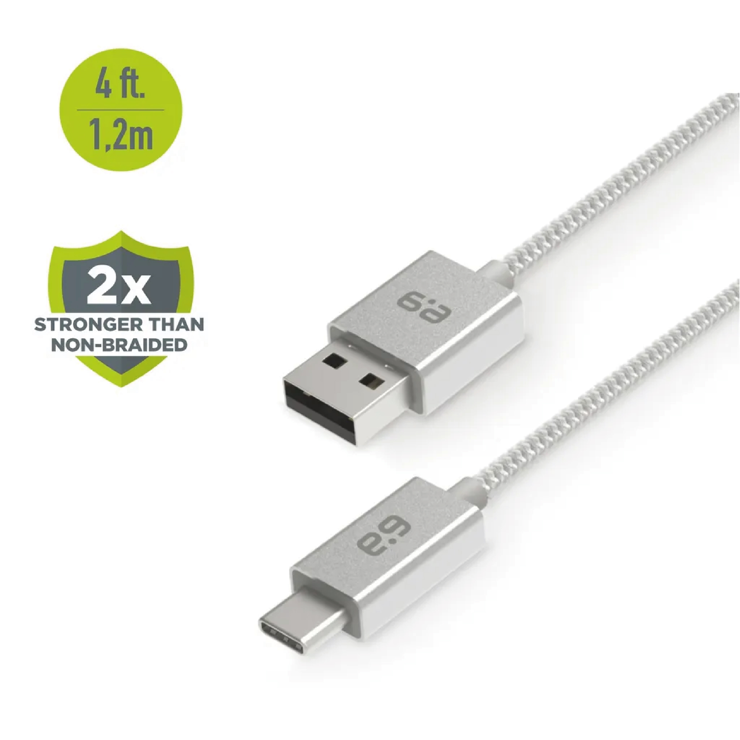 雙倍強韌 - Type-C 編織金屬充電傳輸線