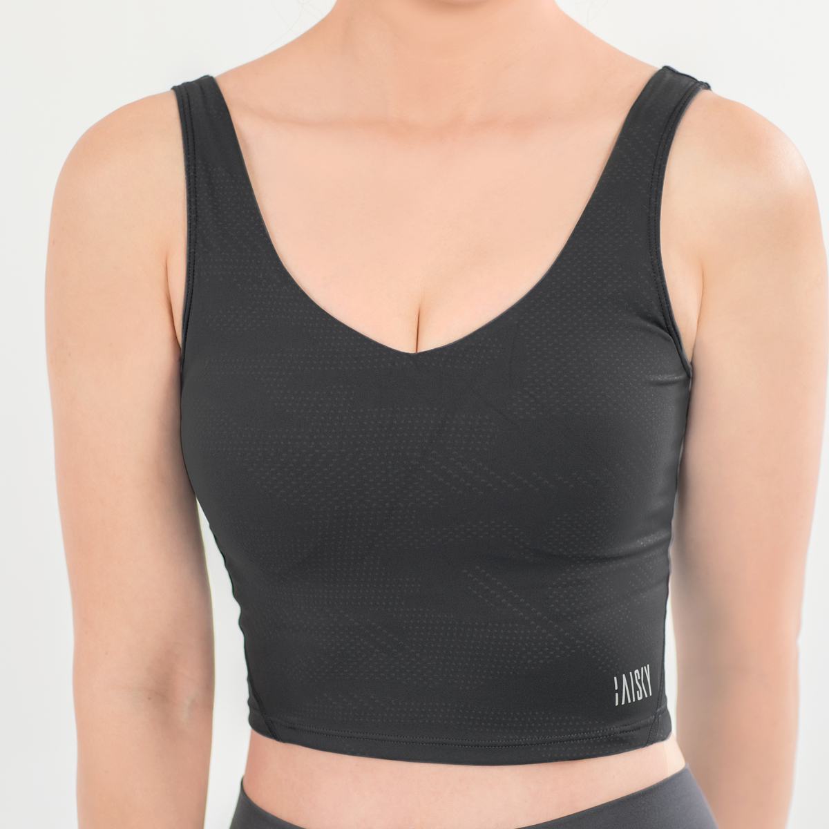 女款微V簡約運動內衣 黑