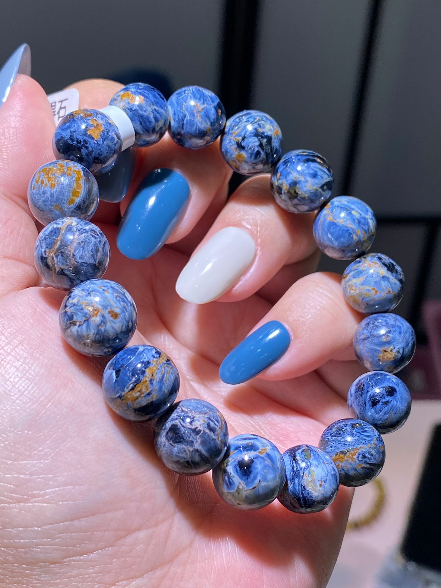 高質牛仔藍彼得石