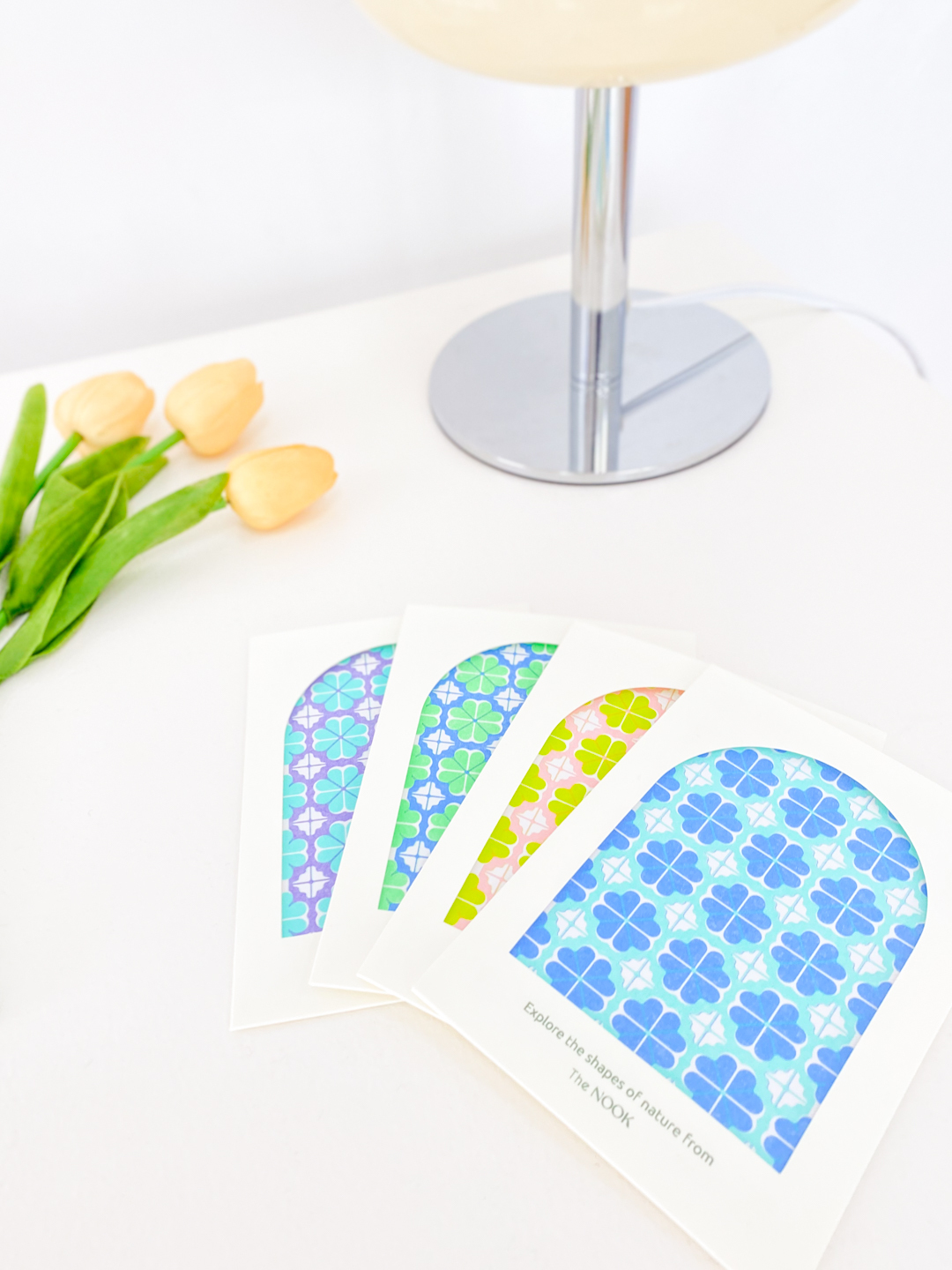 玻璃海棠四葉草壓花RISO明信片