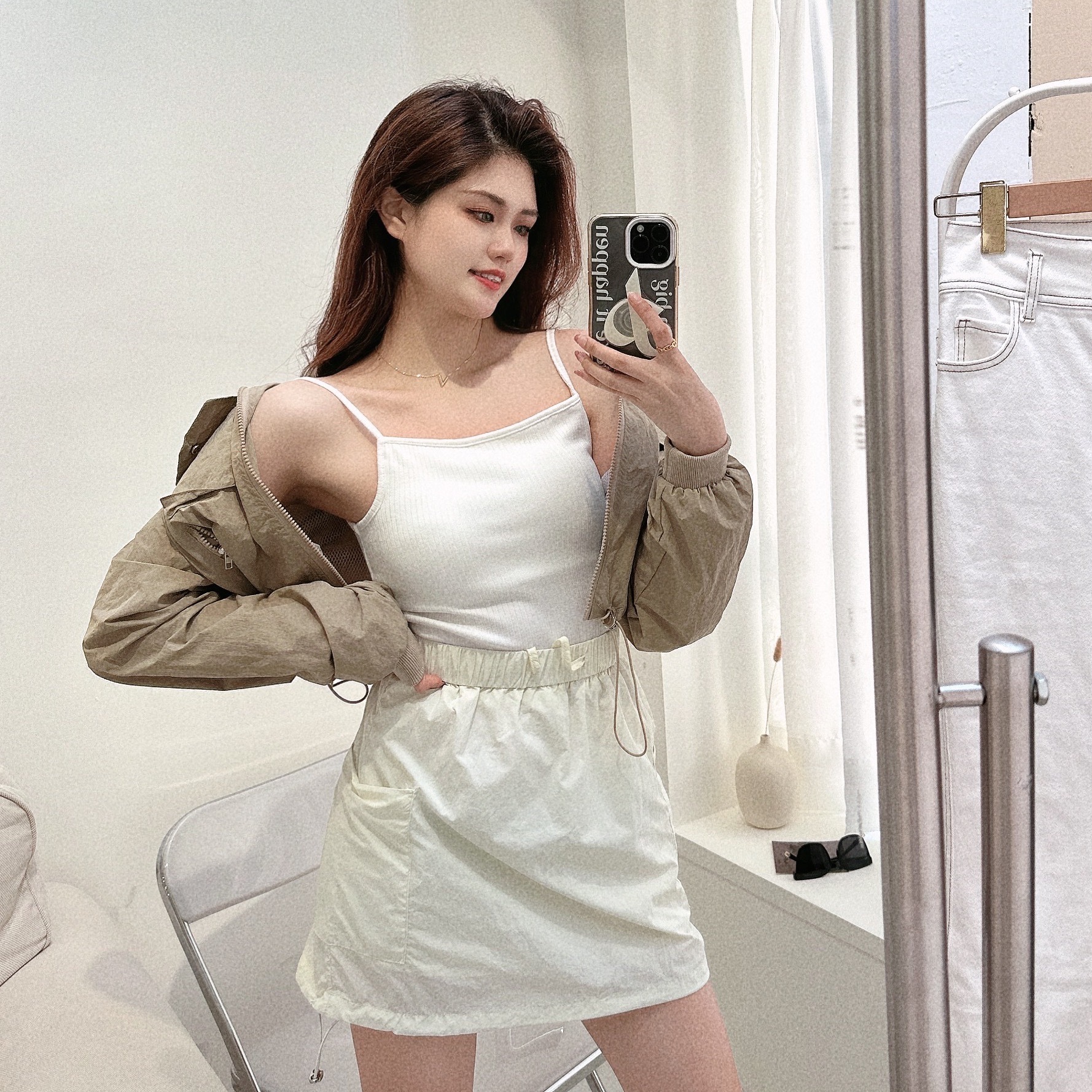 刷刷薄料風衣翻領外套/四色