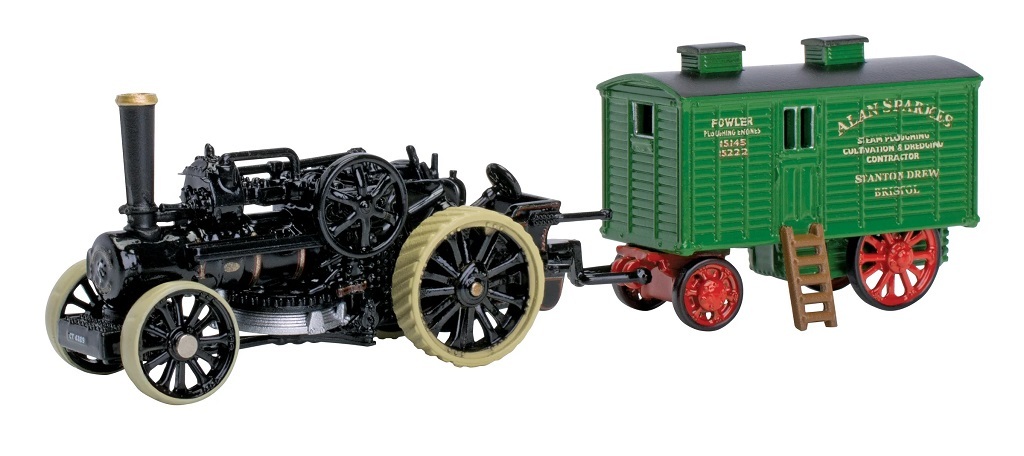 Oxford NFBB002 1:148 Fowler BB1 Ploughing Engine No15222 Bristol Rover + Living Wagon 耕耘機+拖車
