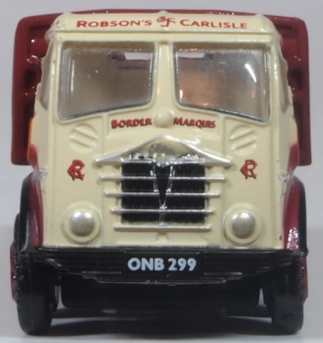 Oxford NFG013 1:148 Foden FG 8 Wheel Platform Robsons Of Carlisle 拖板車.紅棕+白