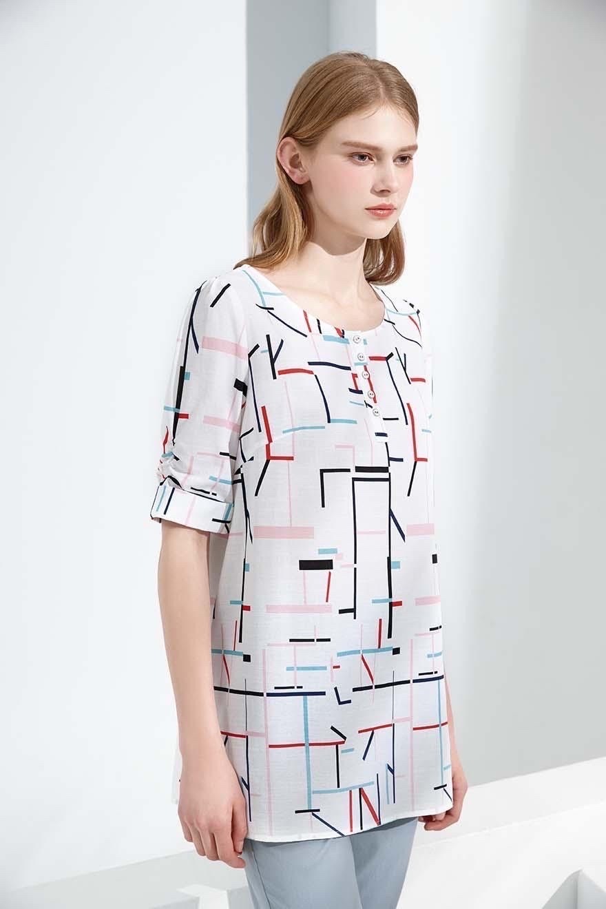 OL甜美修身長版上衣S6031