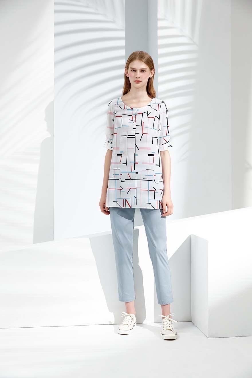 OL甜美修身長版上衣S6031