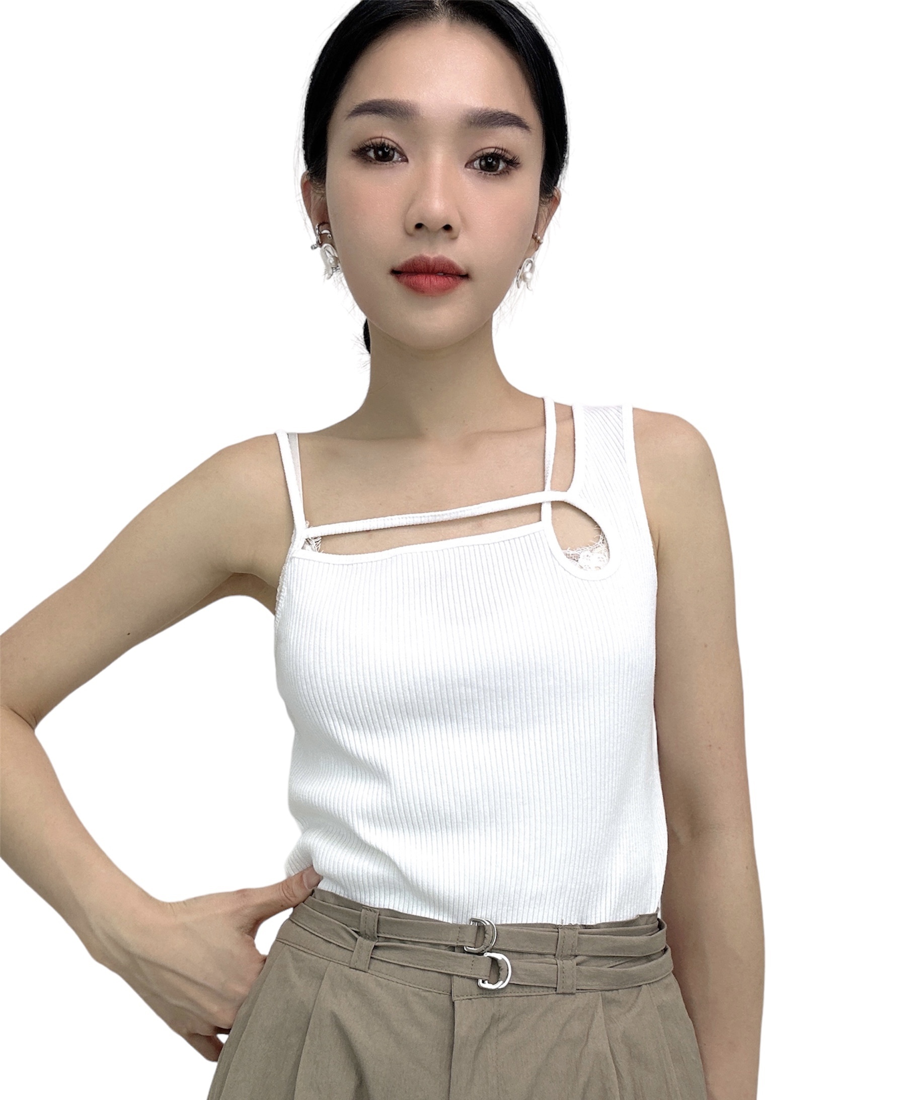 粗幼肩帶羅紋背心（現貨款式）