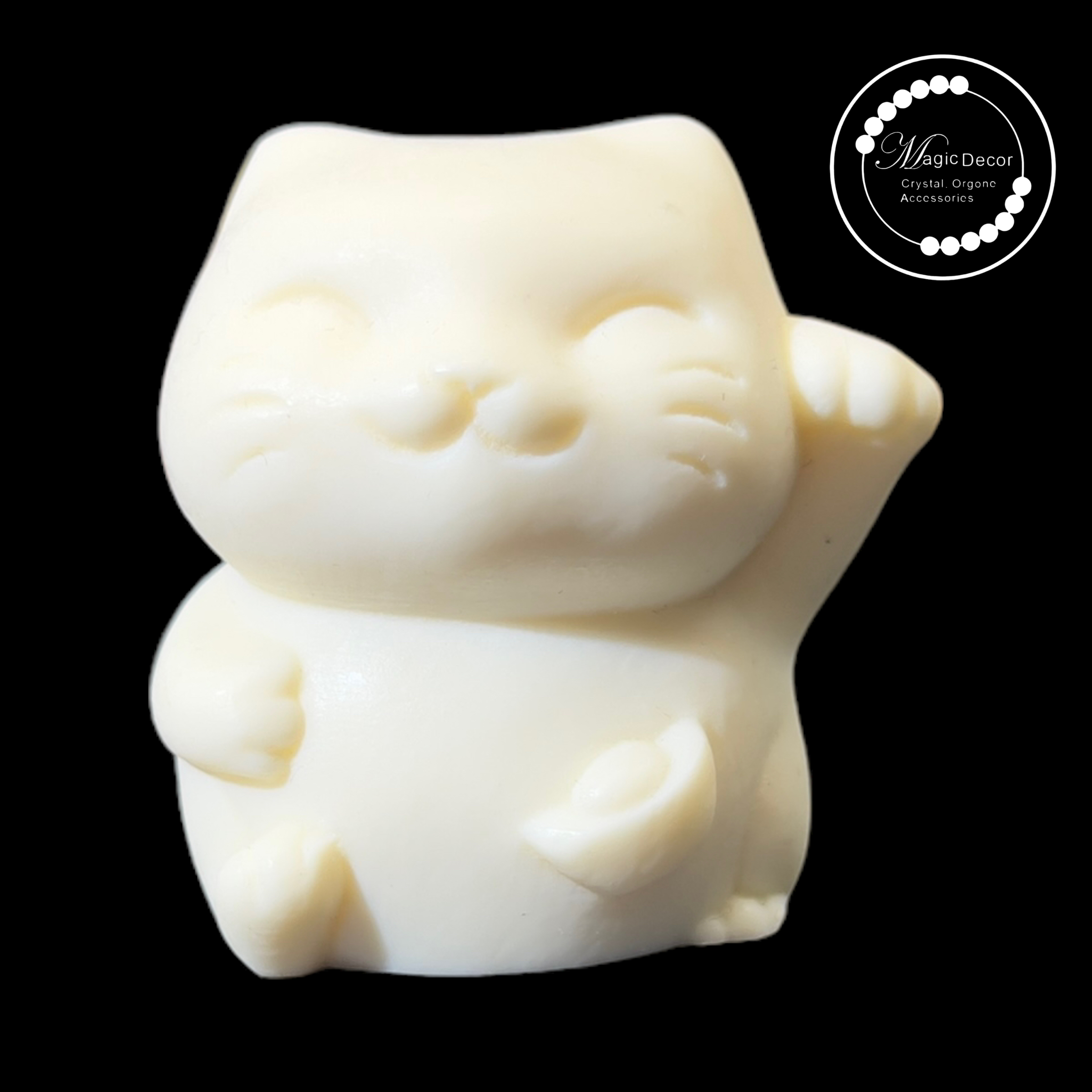 象牙果招財貓雕刻擺件