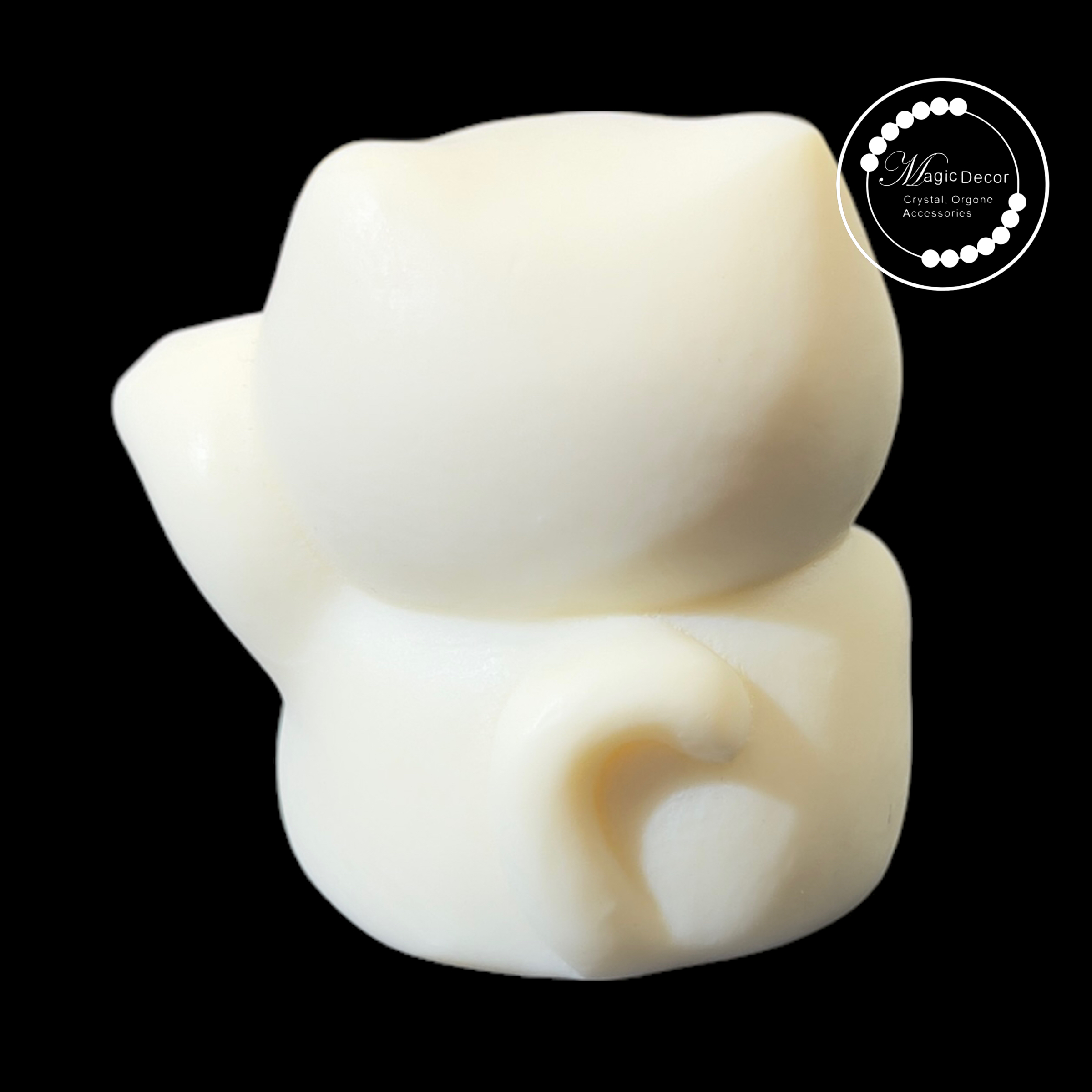 象牙果招財貓雕刻擺件