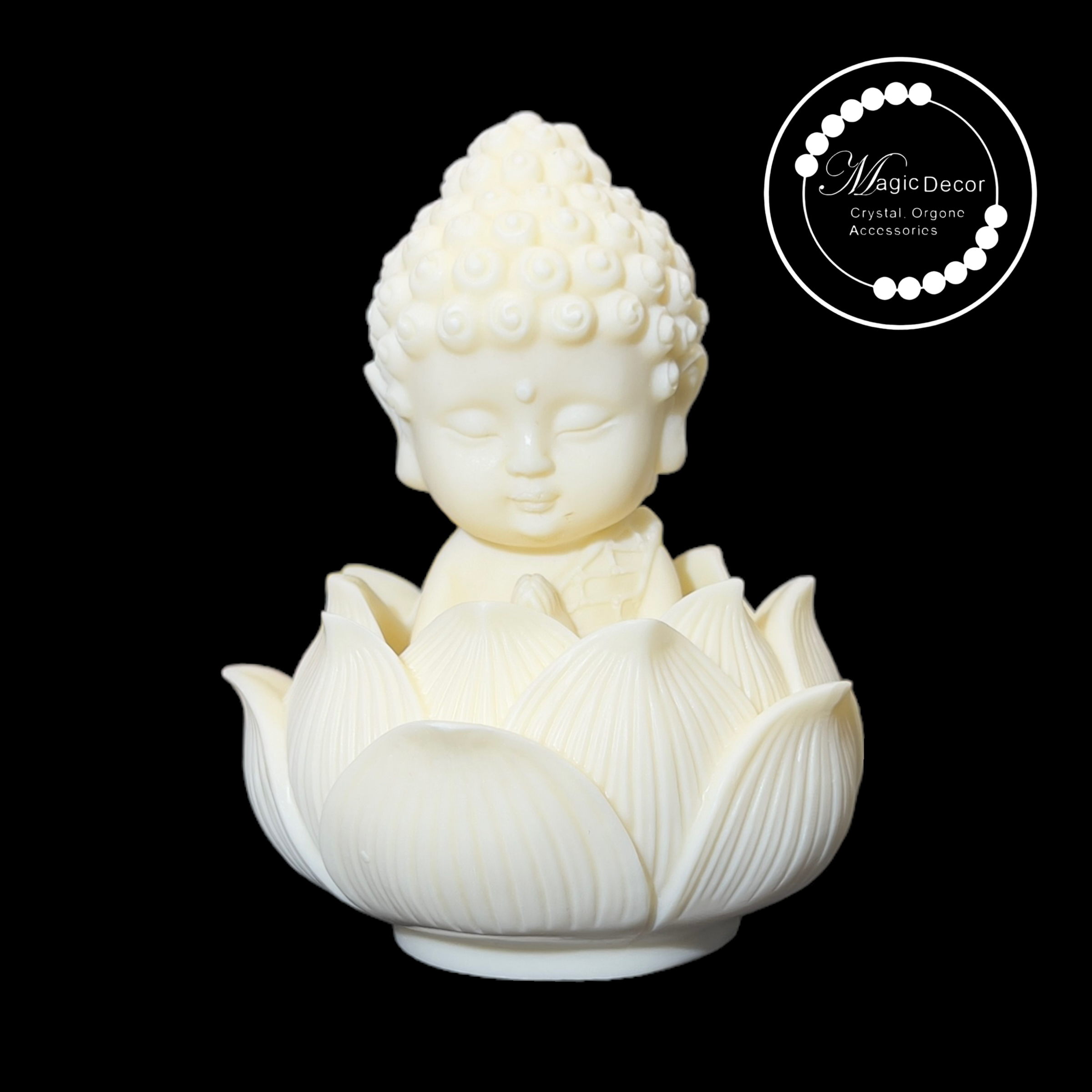 260219 - A56 象牙果蓮花座寶寶佛雕刻擺件