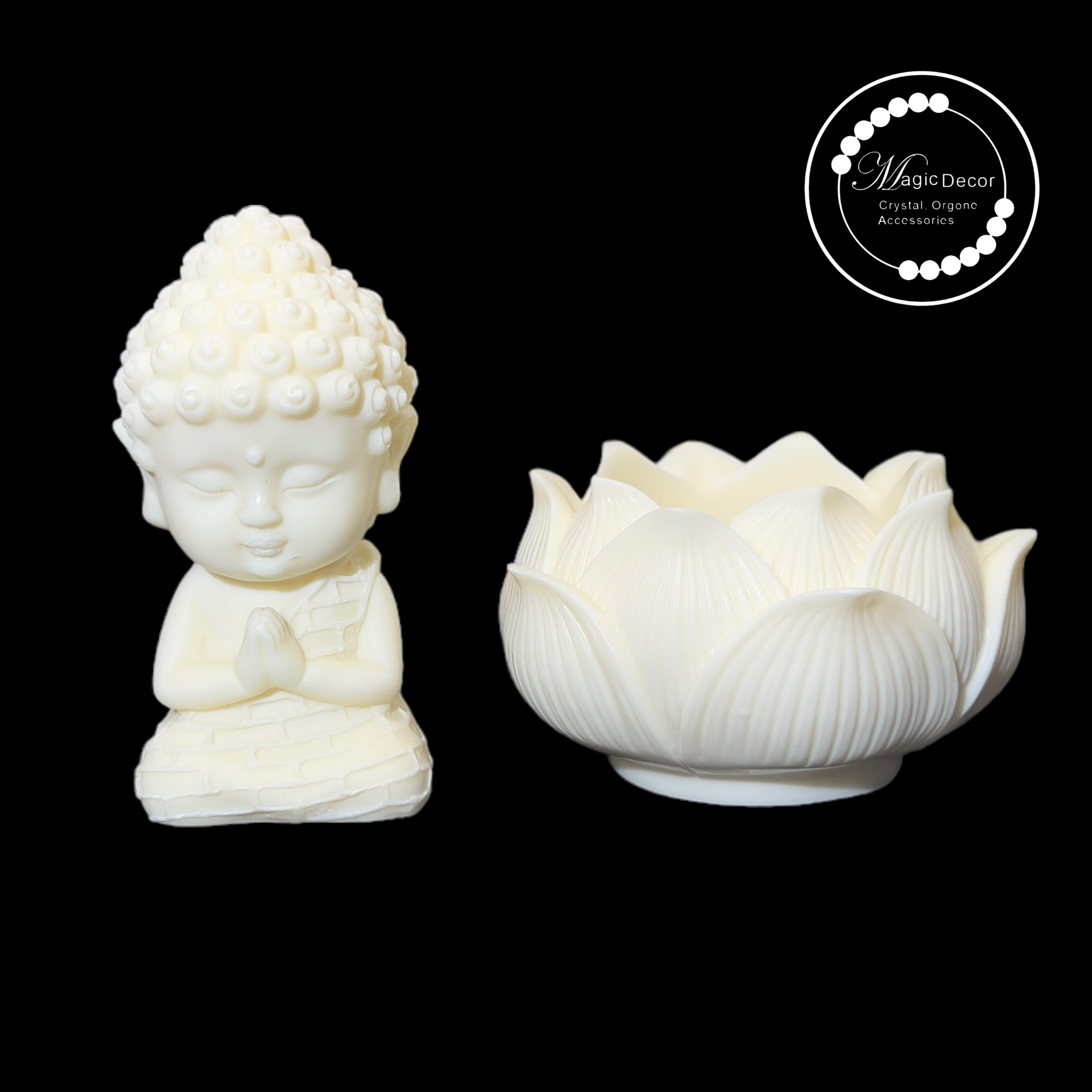 260219 - A56 象牙果蓮花座寶寶佛雕刻擺件