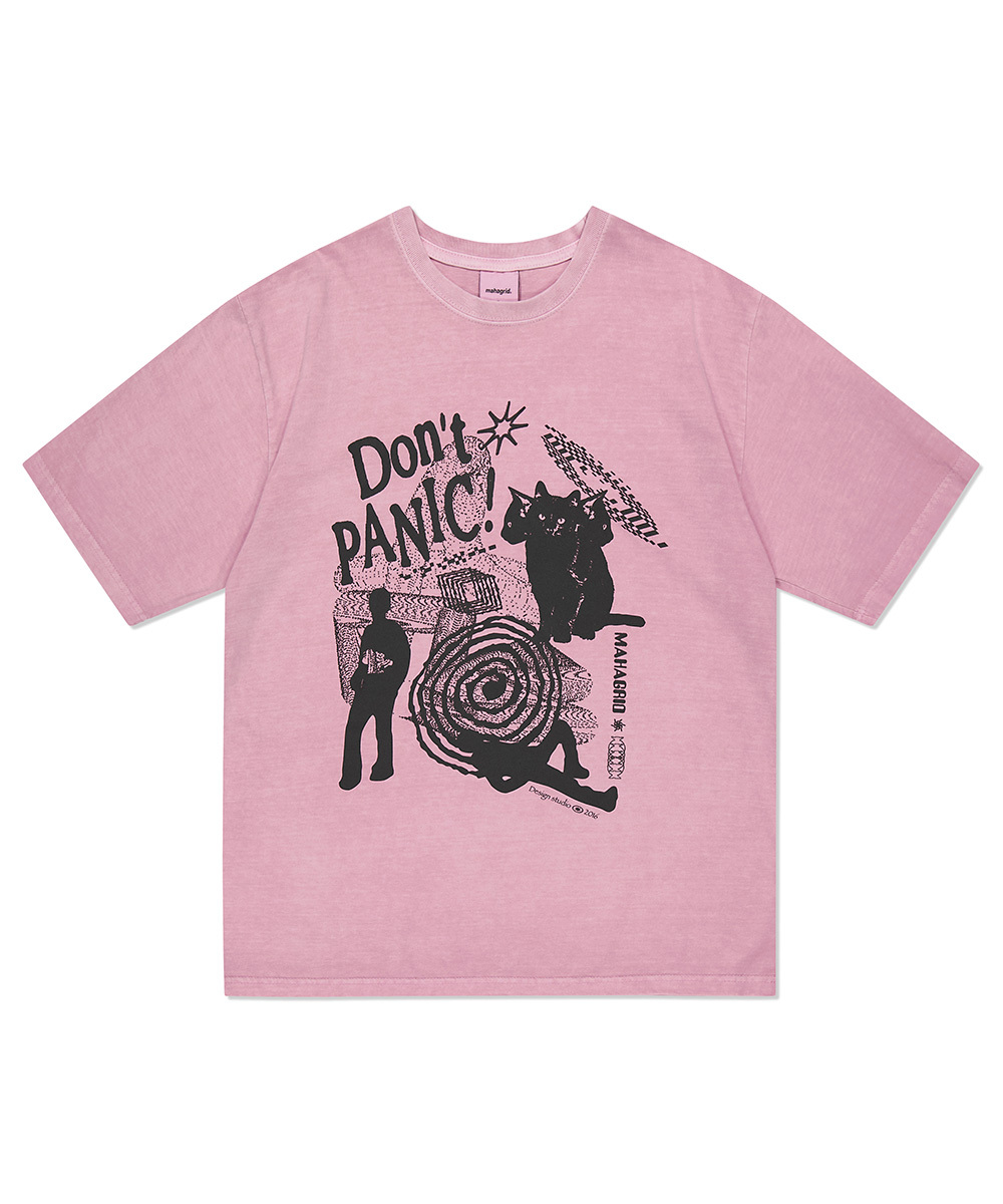 MAHAGRID - DON’T PANIC PIGMENT TEE PINK
