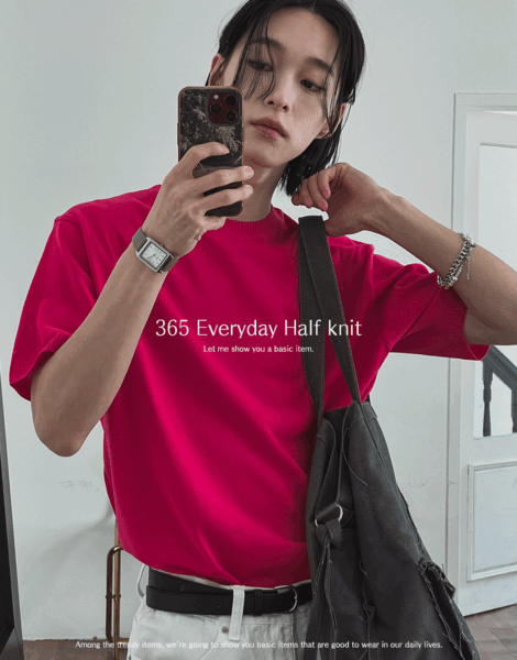 糖果圓領短袖針織衫上衣