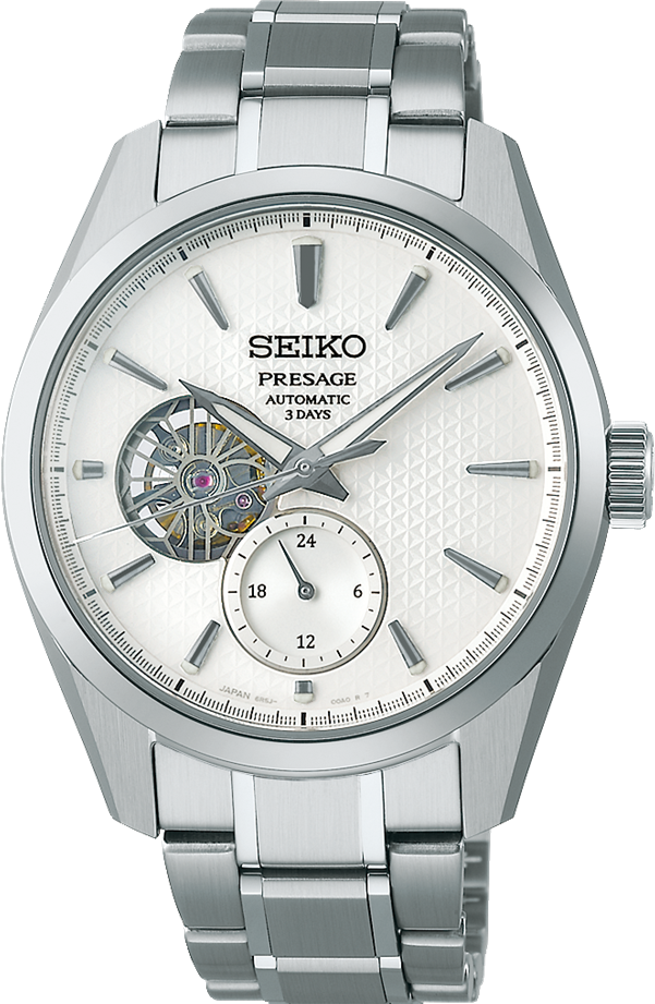 萬年鐘錶 - SEIKO Presage   麻葉圖紋開心視窗機械錶  SPB415J1 /  6R5J-00A0S 錶徑40.2MM