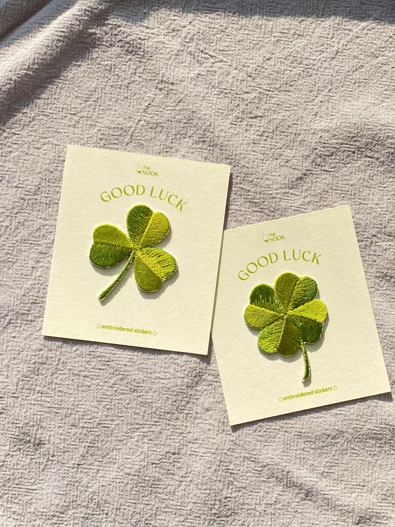 Good Luck幸運草韓系刺繡/裝飾貼片