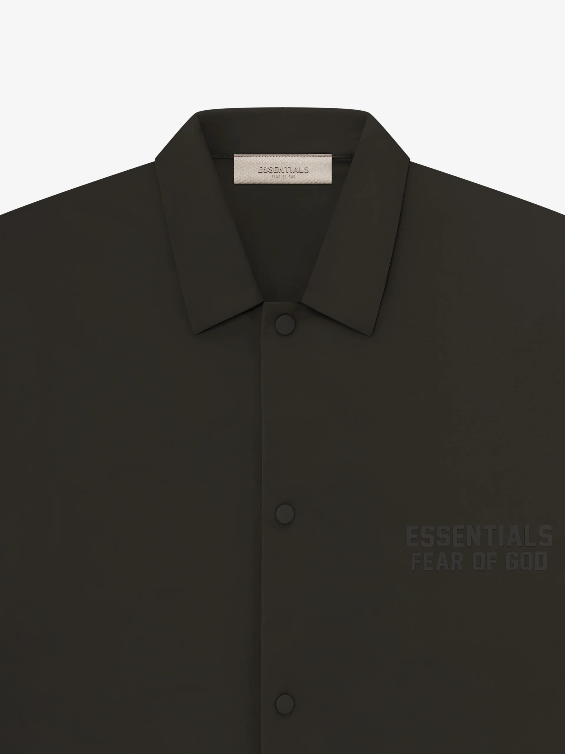 Fear Of God Essentials SS23 SS Nylon Shirt Off Black