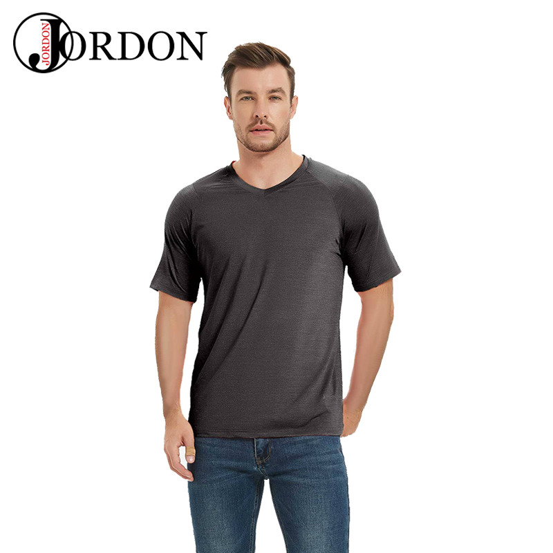 JORDON 橋登 男 V領 銀纖抗菌短T 排汗/透氣/快乾 10OM28223