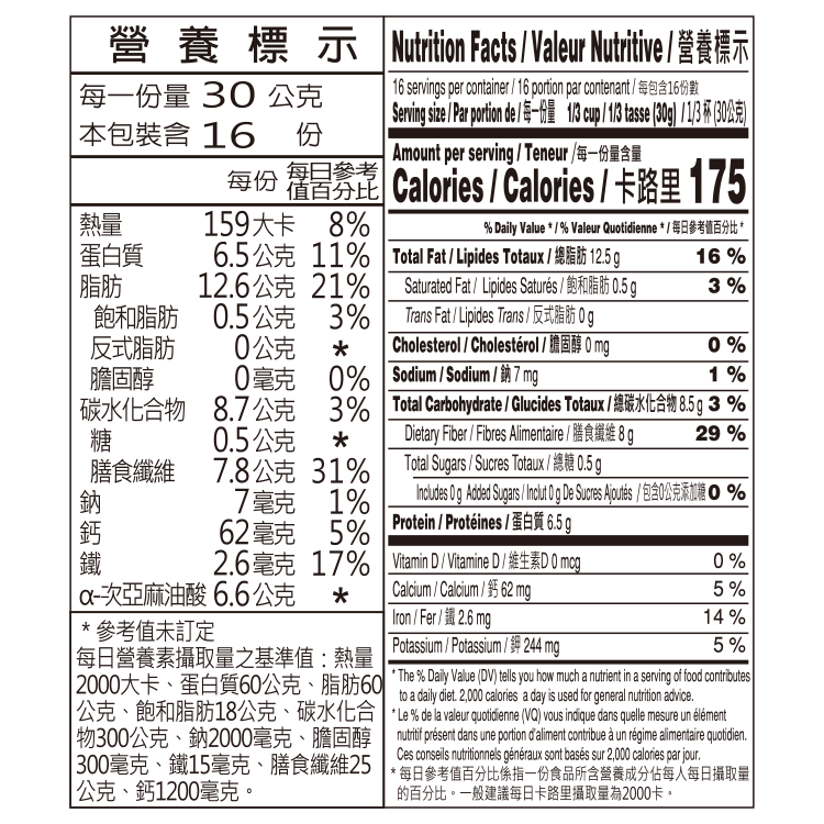 【薌匯】100% 亞麻仁籽粉