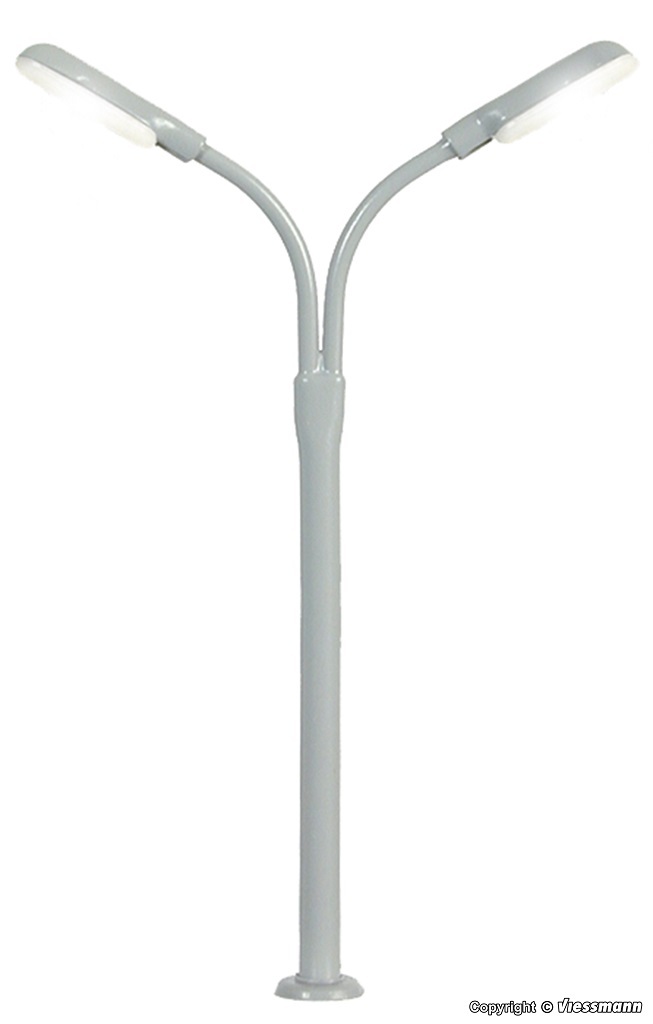 Viessmann 6495 N規 Whip street light double 雙頭路燈.LED