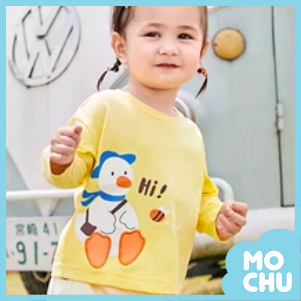 鴨鴨愛旅遊圓領長袖上衣