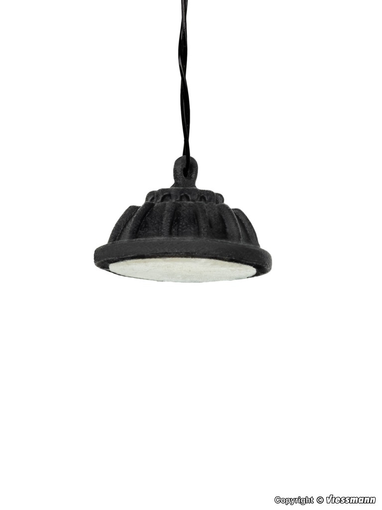 Viessmann 6088 HO Hanging industrial lamp modern, LED white  Ø 0.7 x H 0.4 cm