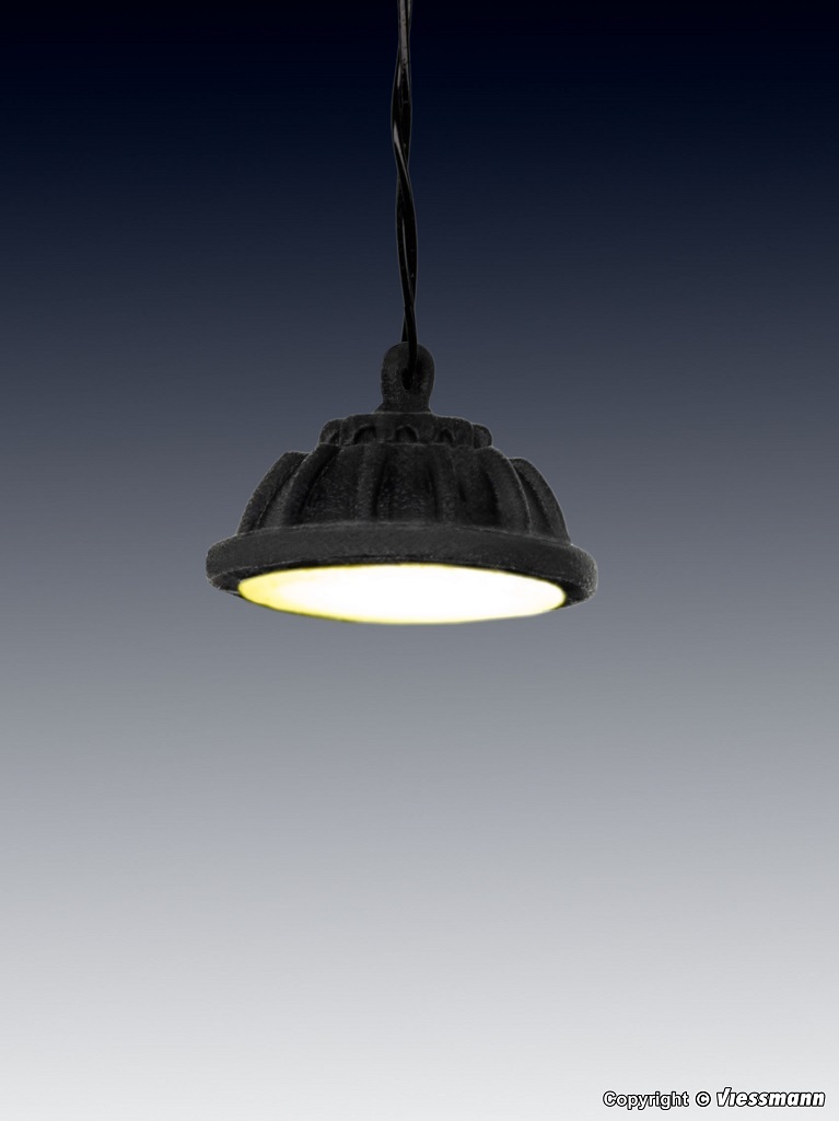 Viessmann 6088 HO Hanging industrial lamp modern, LED white  Ø 0.7 x H 0.4 cm