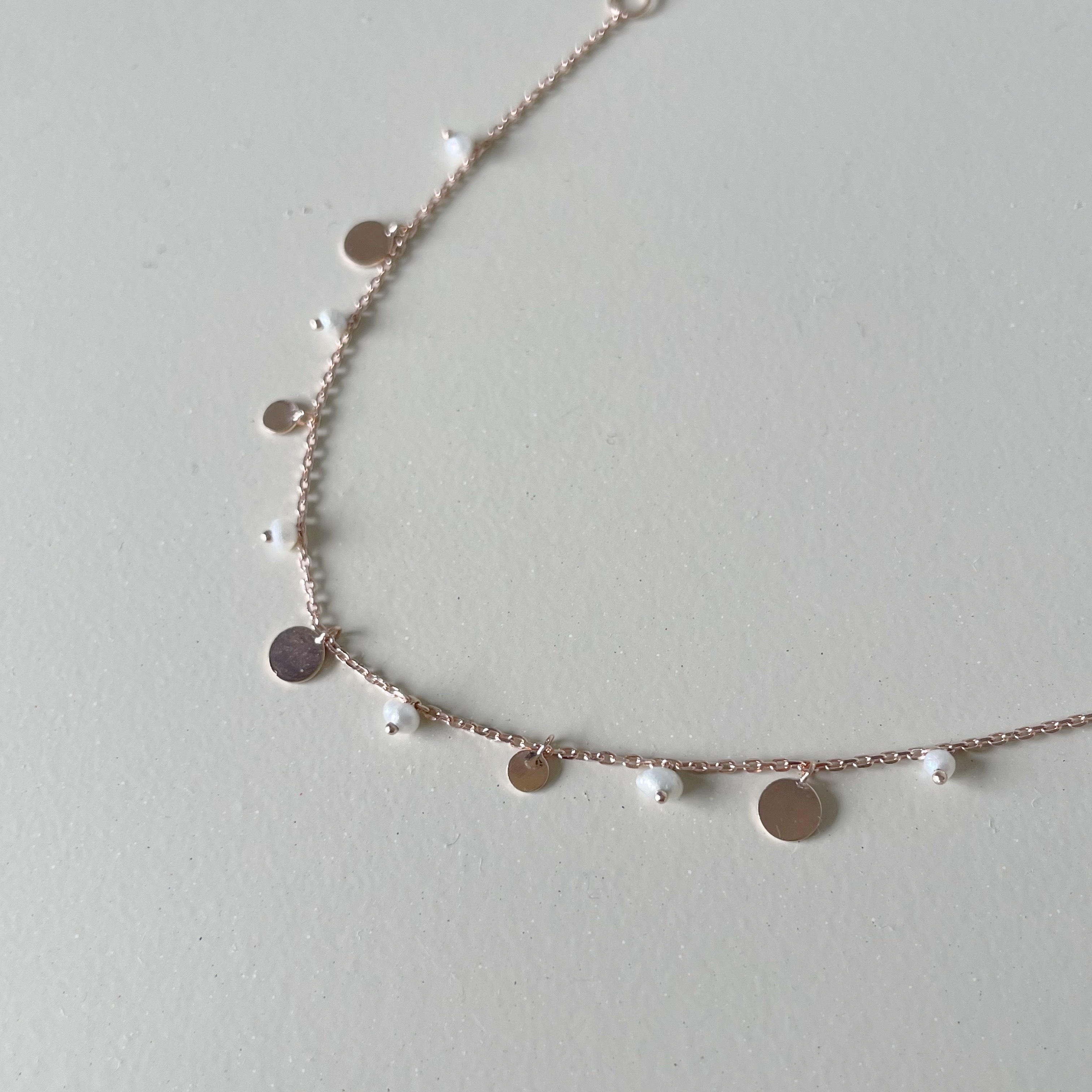 bohemian珍珠圓片手鍊