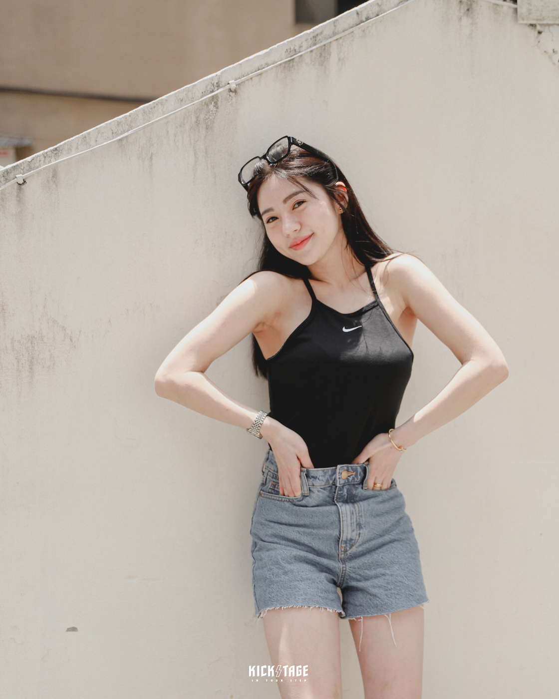 **特價商品售出不退換**女款 NIKE NSW TANK TOP 黑色 白色 辣妹 刺繡小勾 羅紋 小可愛 細肩帶削肩背心【DV7961-010】