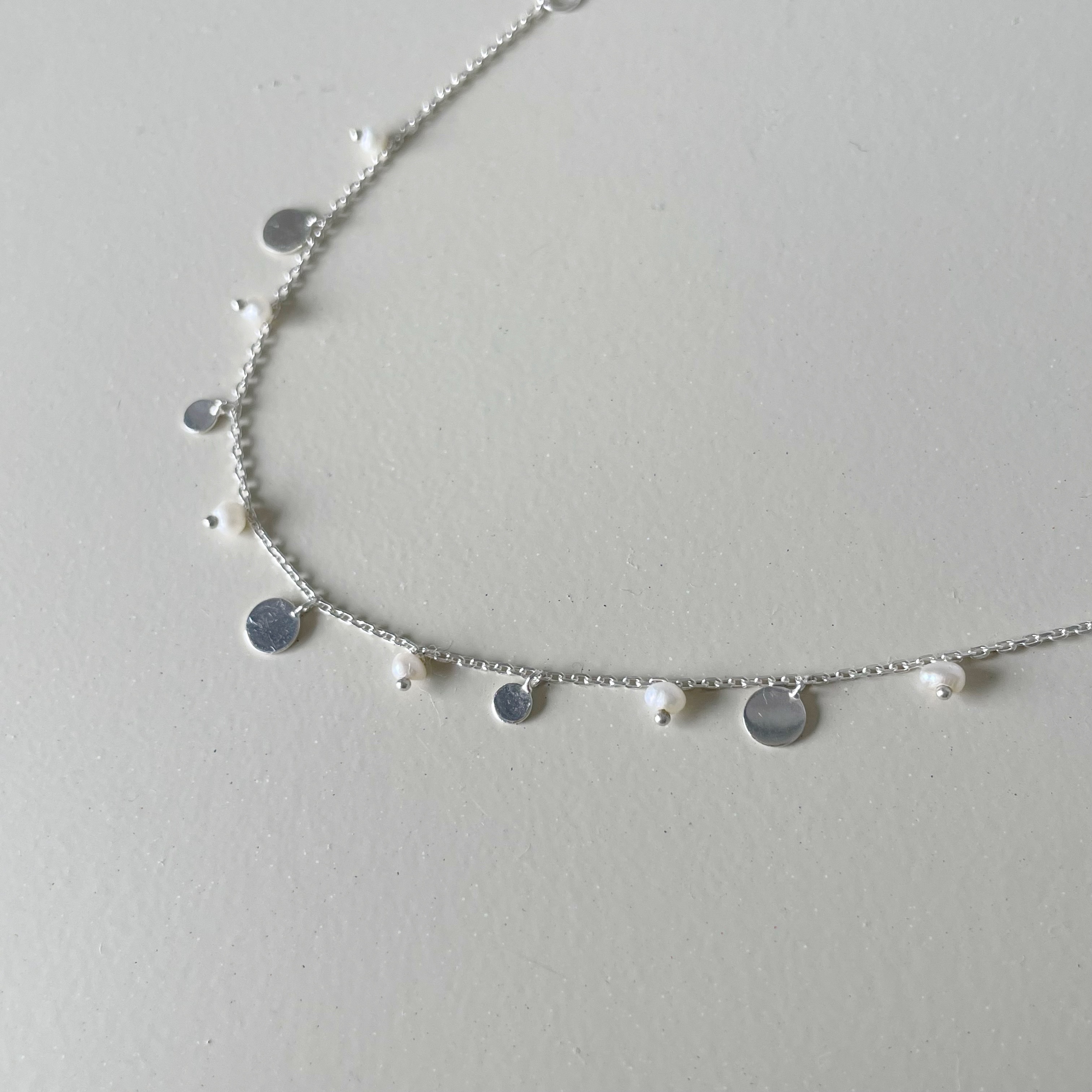 bohemian珍珠圓片手鍊