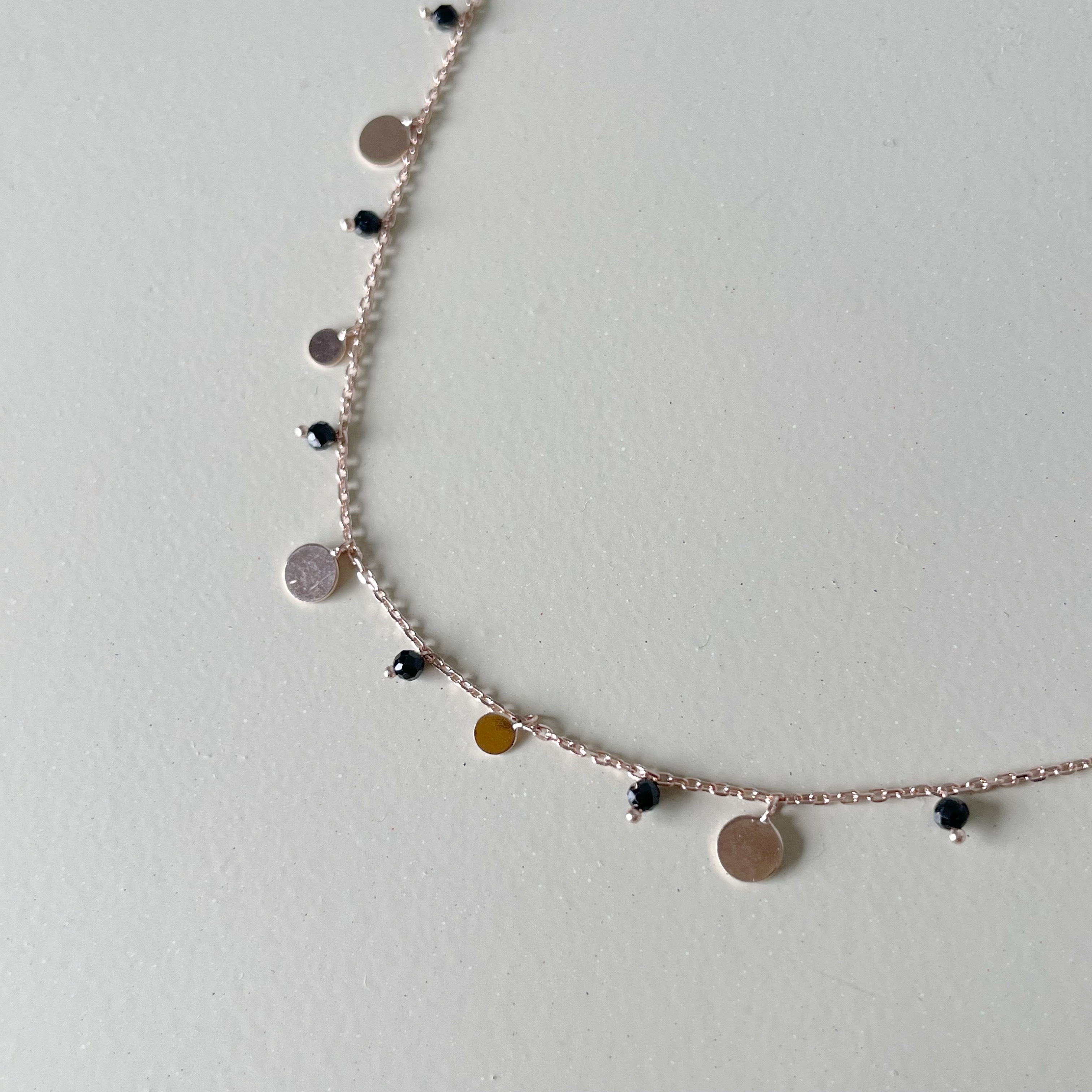 bohemian黑尖晶圓片手鍊