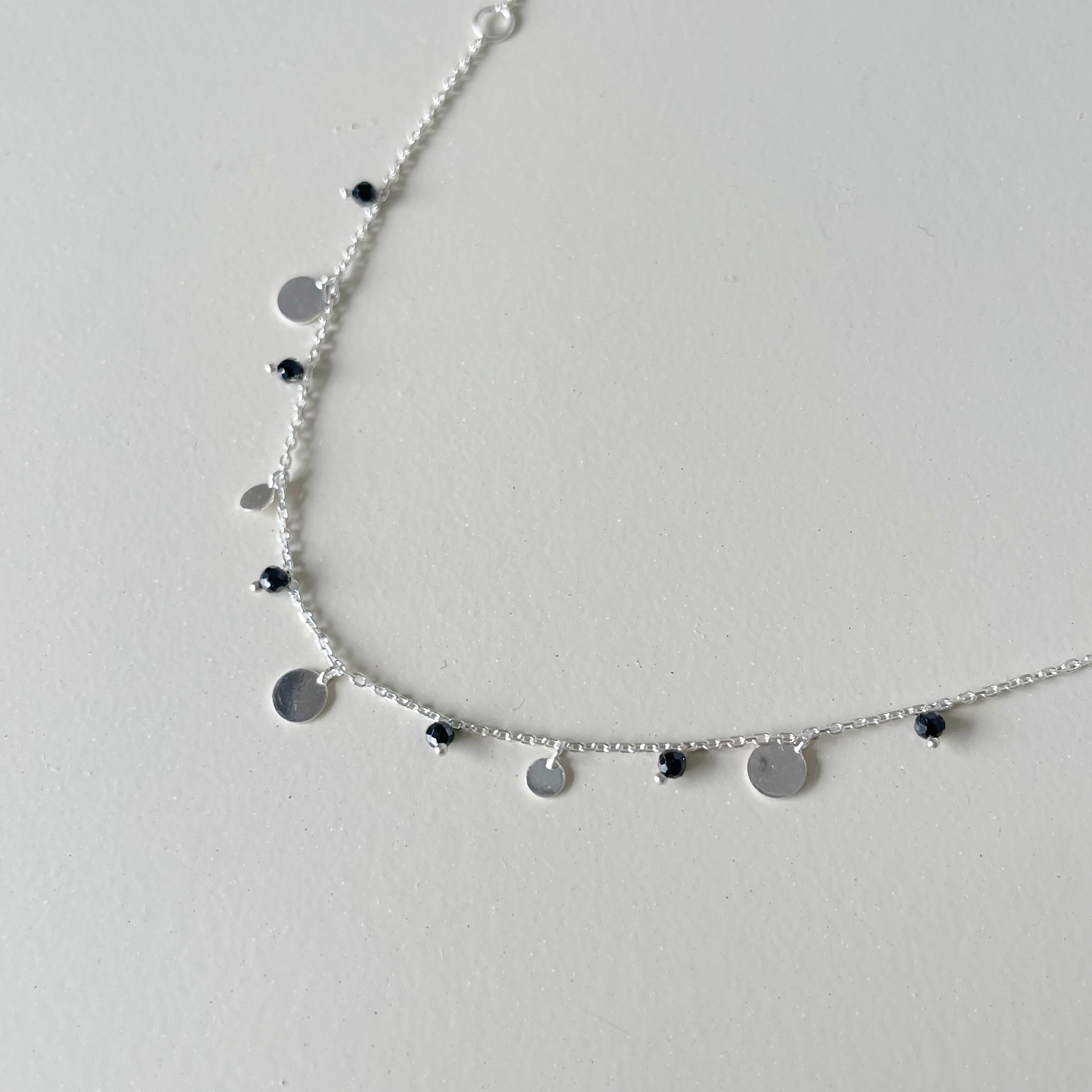 bohemian黑尖晶圓片手鍊