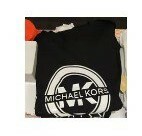 [S] MICHAEL KORS BIG LOGO MK CIRCLE SHORT SLEEVE T-SHIRT,BLACK, JS3510Y97J-BLACK (SMK402)