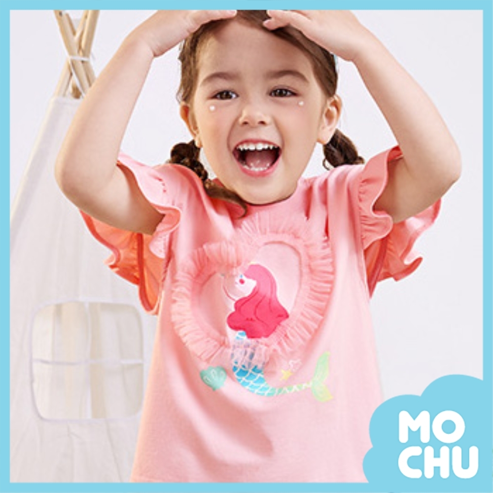 花邊飛袖愛心美人魚上衣