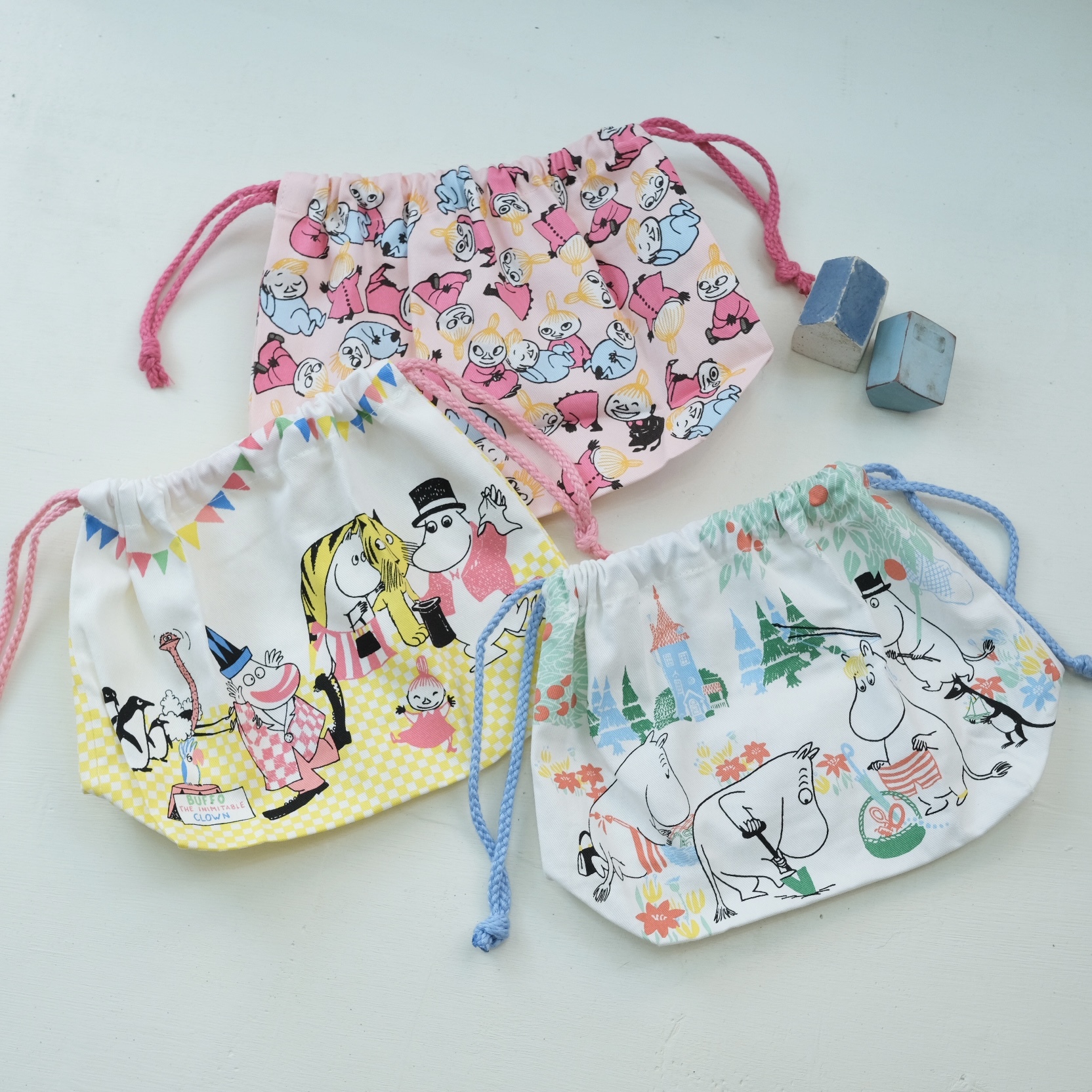 Moomin 嚕嚕米 寬底 收納 束口袋｜Small Planet 日本