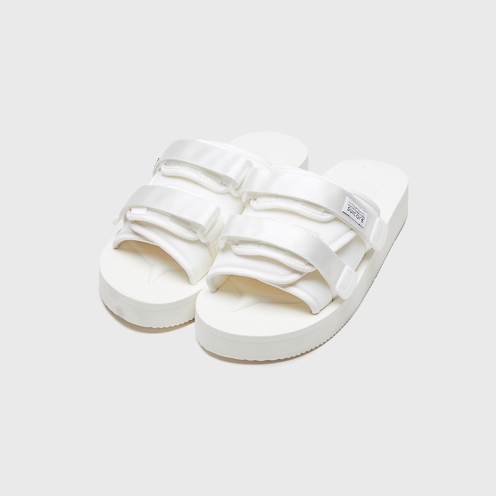 [出清商品售出無退換] SUICOKE MOTO-PO OG-056PO 白色 尼龍 厚底 魔鬼氈 拖鞋【SK23056POWH】